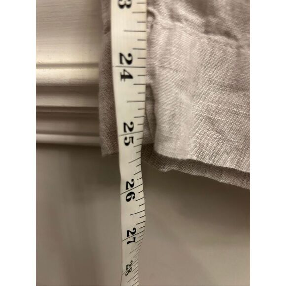Tahari Linen Cropped wide-leg Pants sz Small Minimalist Breathable - Picture 8 of 8